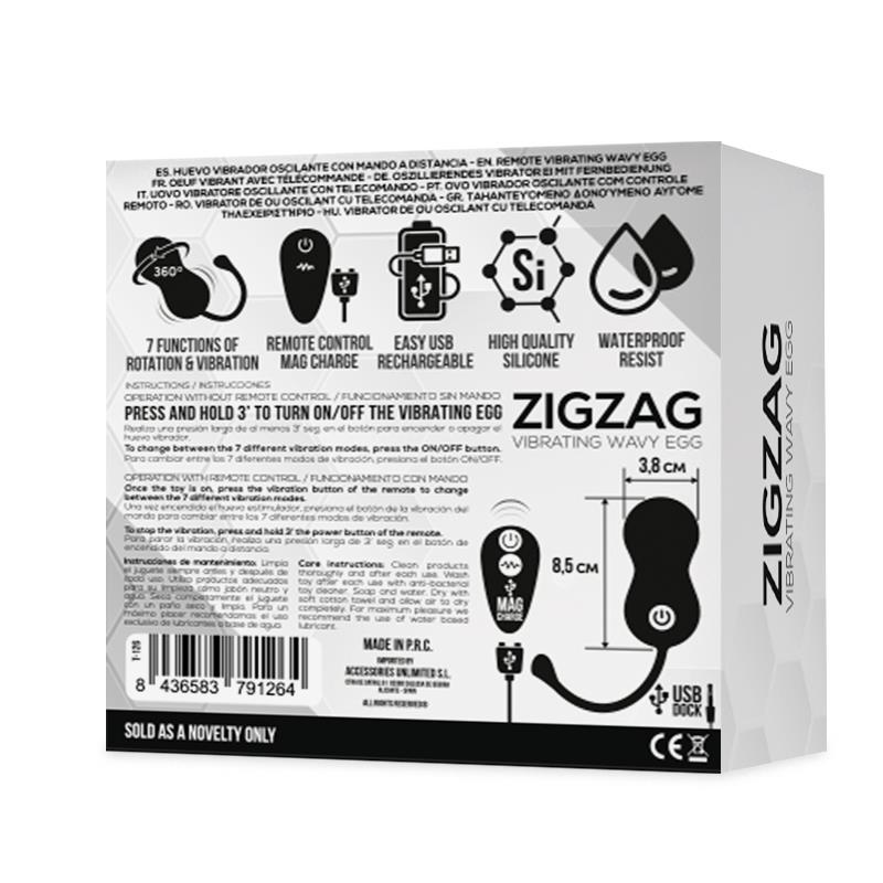 Zigzag Vibrating and Zigzagging Egg with Remote Control