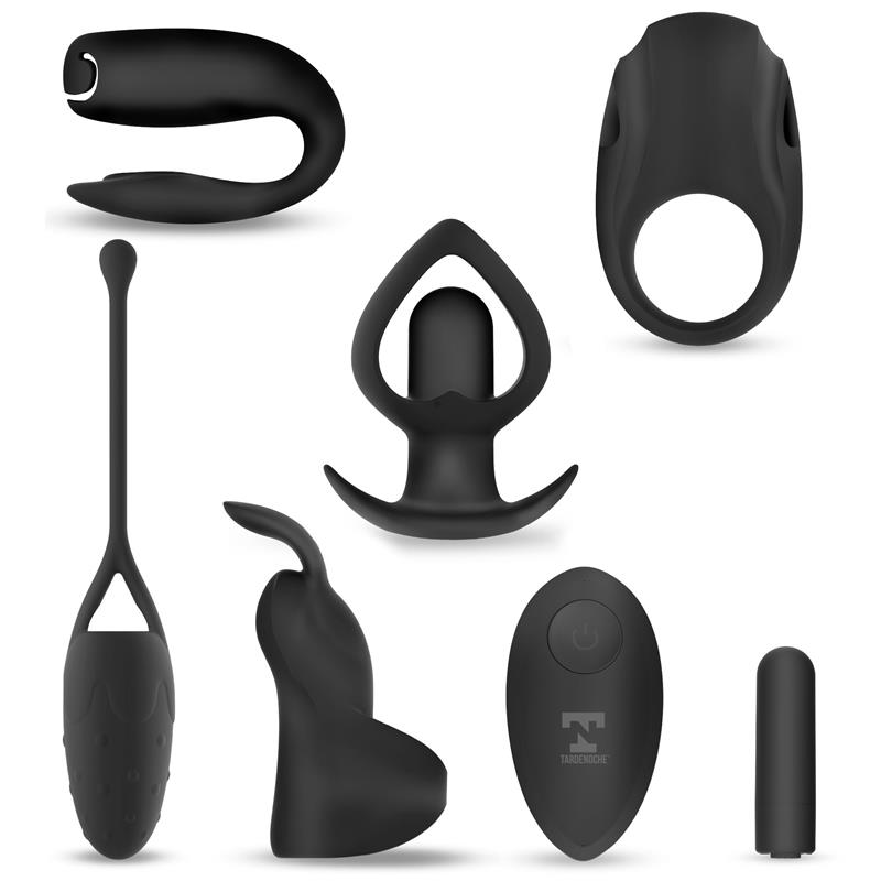 Six-In-One Vibrating Bullet and 6 Silicone Accessories Kit