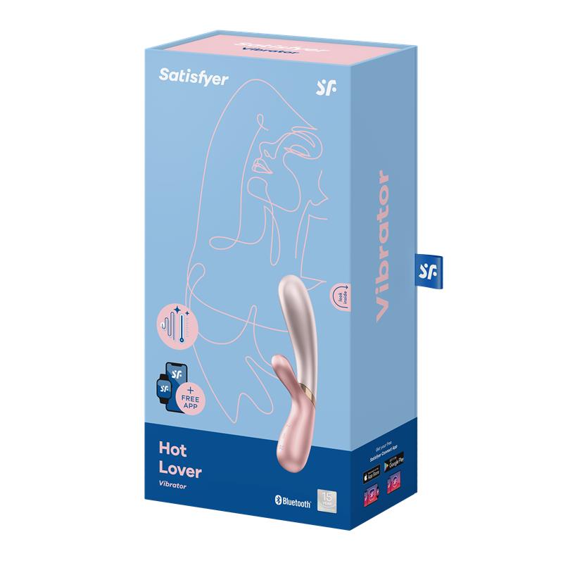 Hot Lover Heat Effect Vibrator with APP Duo-Pink