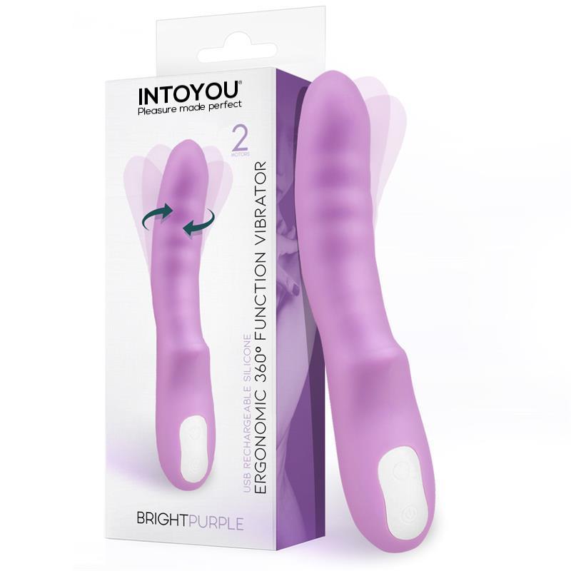 Brightpurple Vibe y Rotator Double Motor 360? USB Silicone