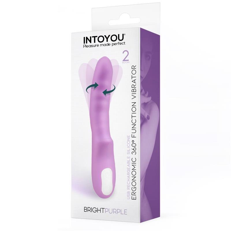 Brightpurple Vibe y Rotator Double Motor 360? USB Silicone