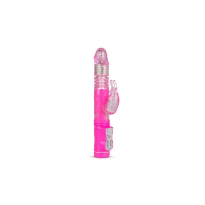 Rabbit Vibrator Thrusting and Rotating Balls  Pink