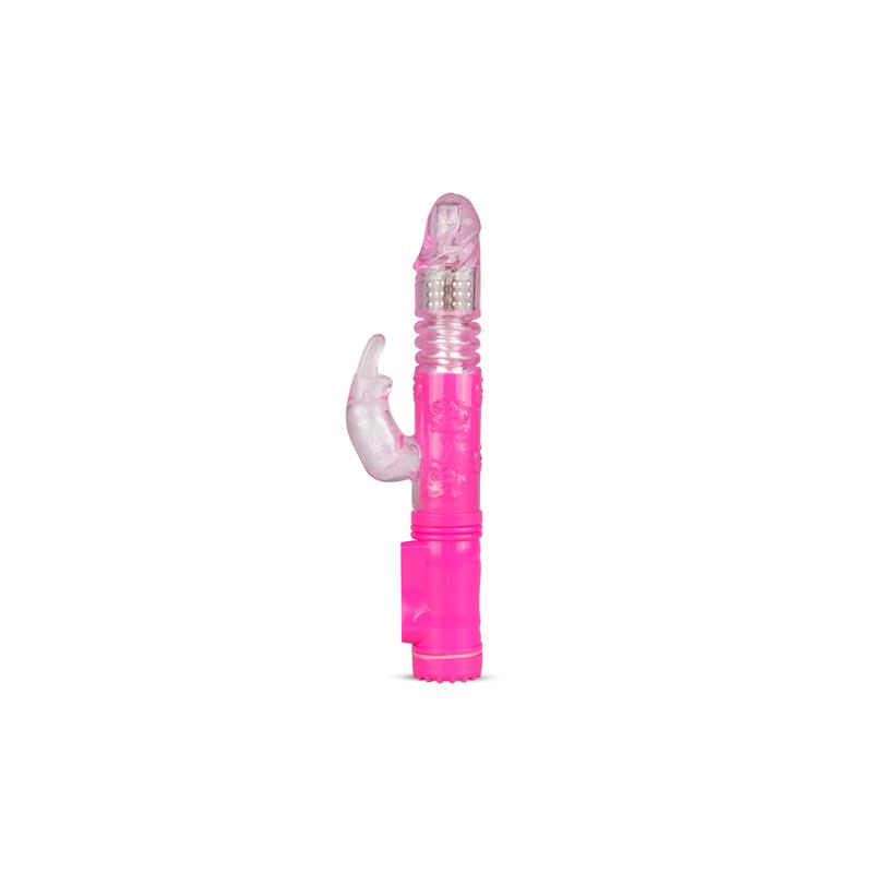 Rabbit Vibrator Thrusting and Rotating Balls  Pink