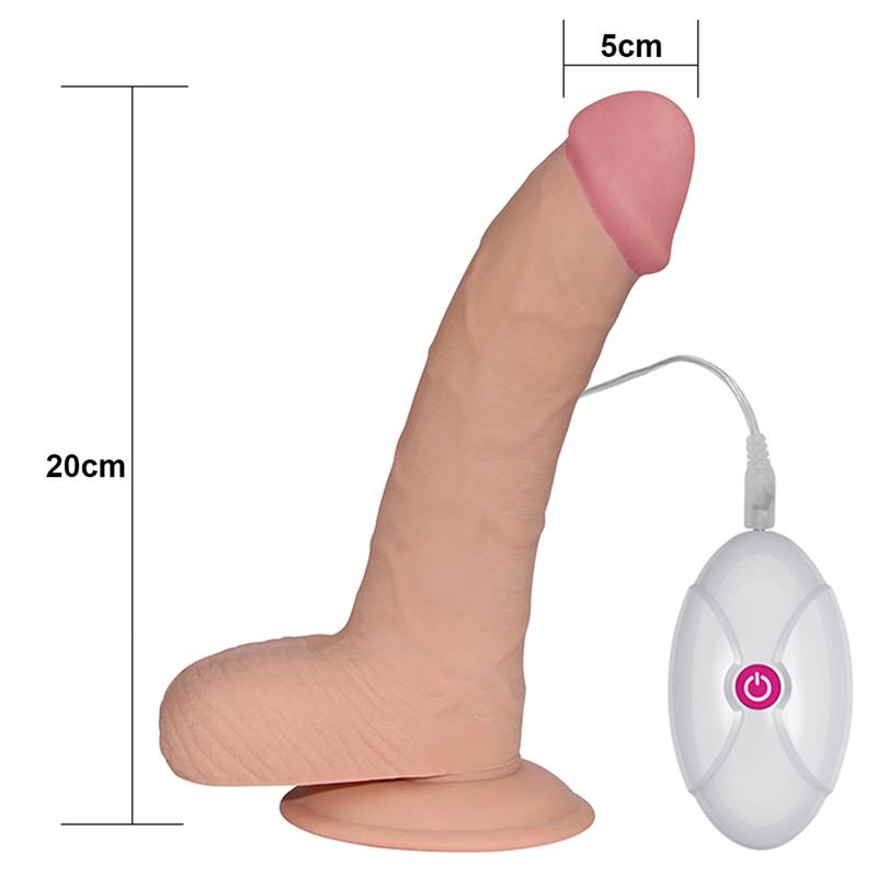 Dildo The Ultra Soft Dude con Vibraci?n 8.8 Natural