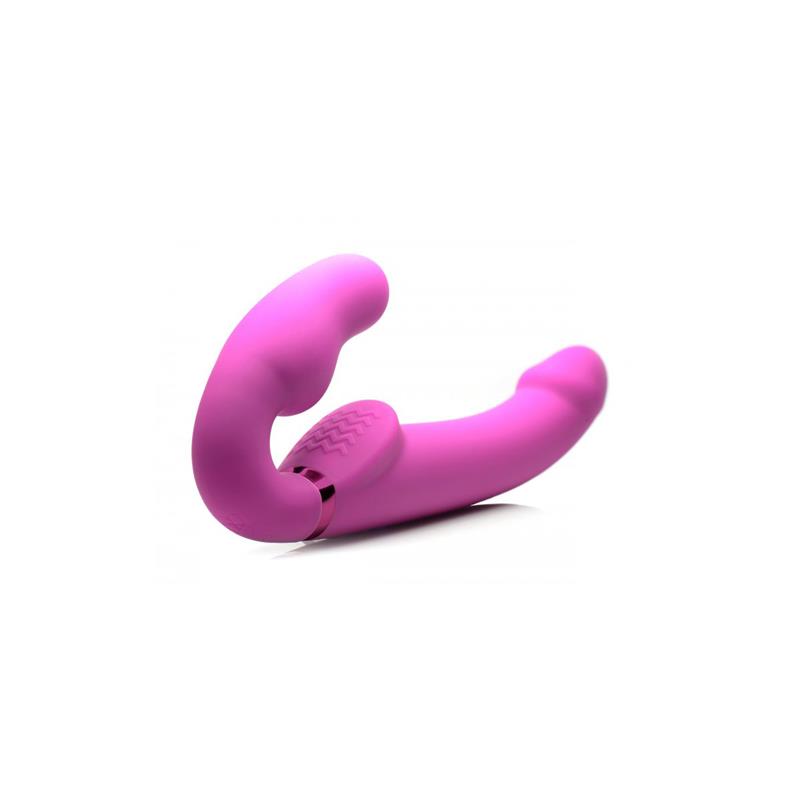 Inflatable Strapless Strap-on Inflatable Function with Remote Control Pink