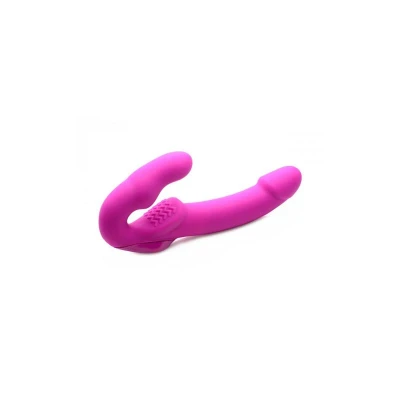 Evoke Vibrating Strapless Strap-On Pink