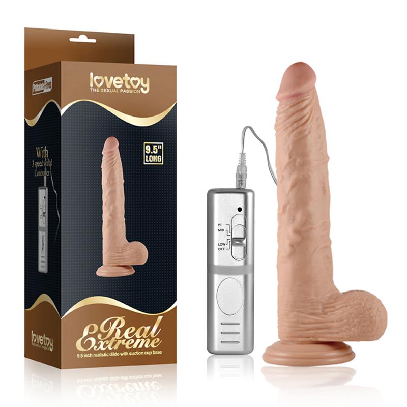 Dildo Real Extreme with Vibration 9.5 Flesh