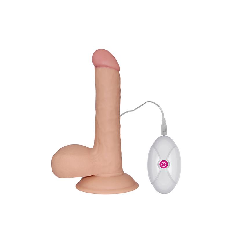 Dildo The Ultra Soft Dude with Vibration 7.5 Flesh