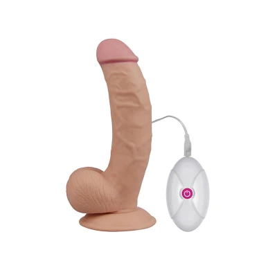 Dildo The Ultra Soft Dude with Vibration 7.5 Flesh