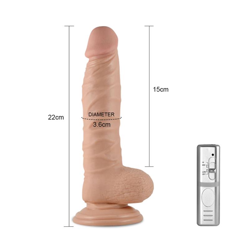 Dildo Real Extreme with Vibration 8.5 Flesh