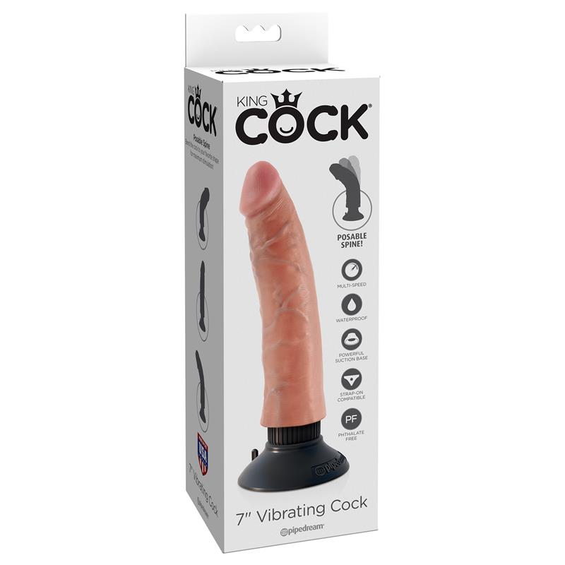 King Cock Vibrating Cock 7 - Flesh