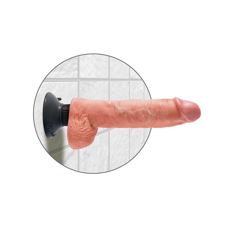 Vibrating Cock with Balls 10 - Flesh