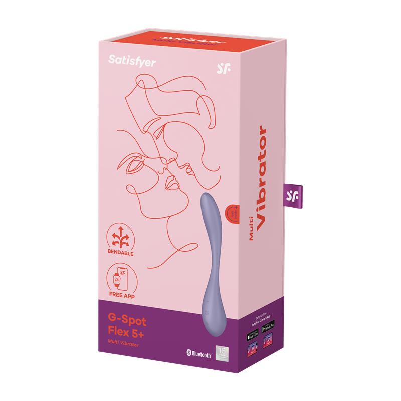 G-Spot Flex 5+ Multi Vibrator with Satisfyer Connect APP Lilac