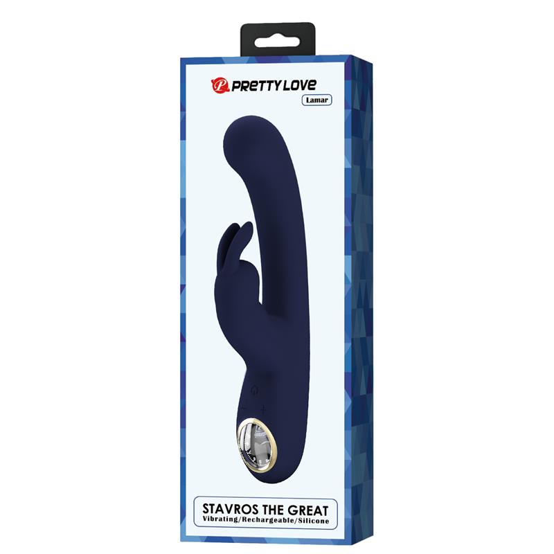 Lamar Vibrator G-Spot Rabbit Dark Blue