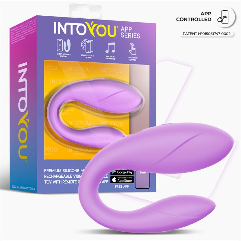 Couple Toy with App Flexible Silicone Lavender