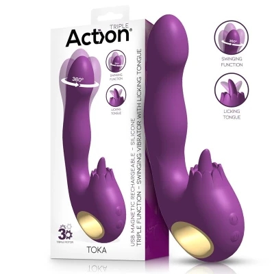 Toka Vibe with Swinging 360? and Stimulating Licking Tongue