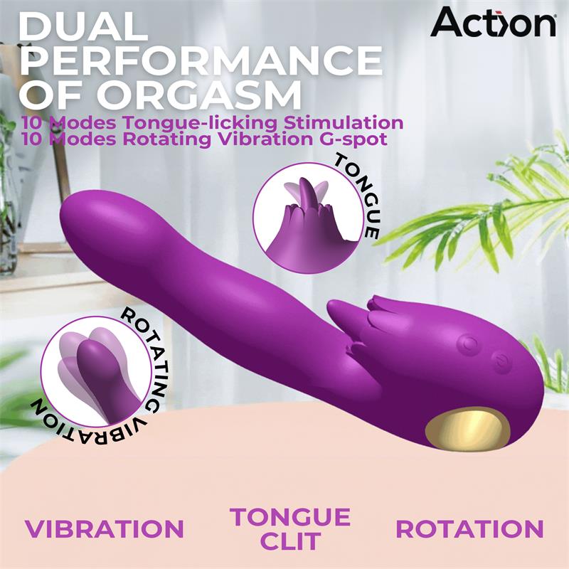 Toka Vibe with Swinging 360? and Stimulating Licking Tongue