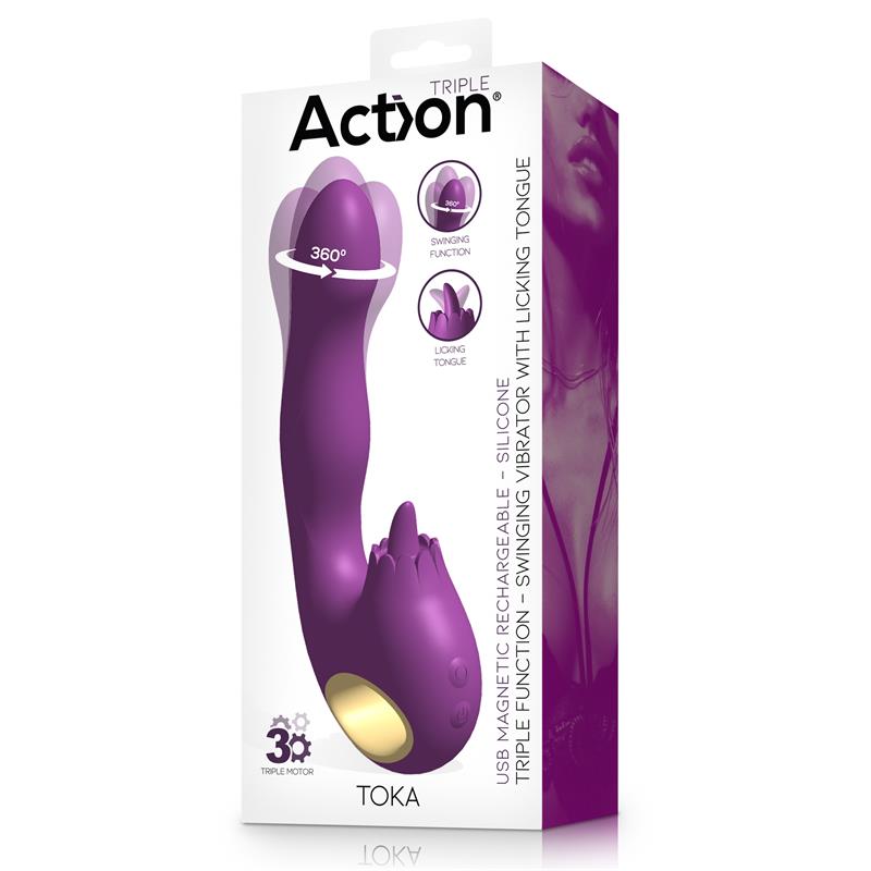 Toka Vibe with Swinging 360? and Stimulating Licking Tongue