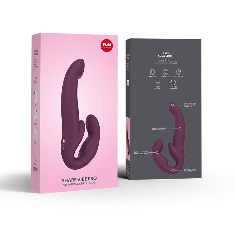 SShare Vibe Pro Double Vibrator Burgundy