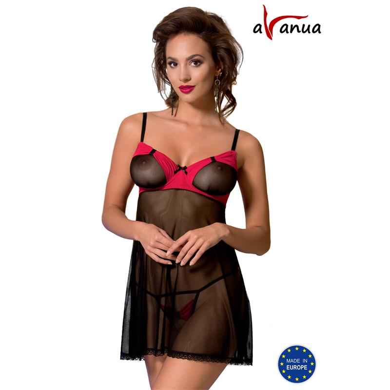 Imperia Chemise and Thong Black