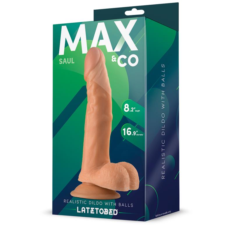 Saul Realistic Dildo with Testicles Flesh 8,25 - 21 cm