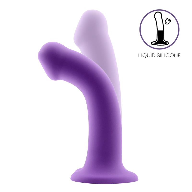 Bouncy Liquid Silicone Dildo Hiper Flexible 7.5 - 19 cm Size L Purple