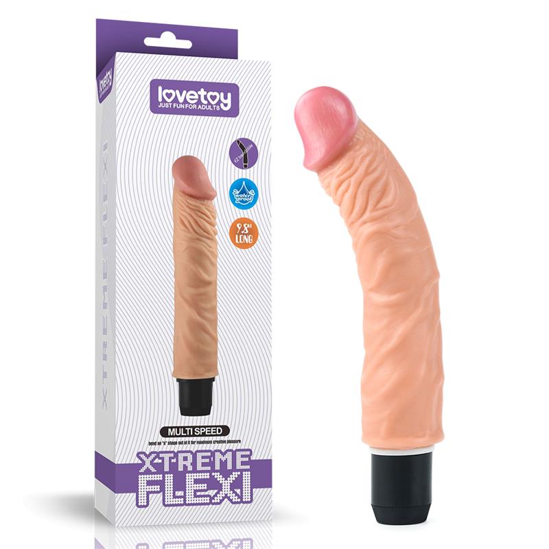 Dildo Flexi 9.5 with Vibration Flesh