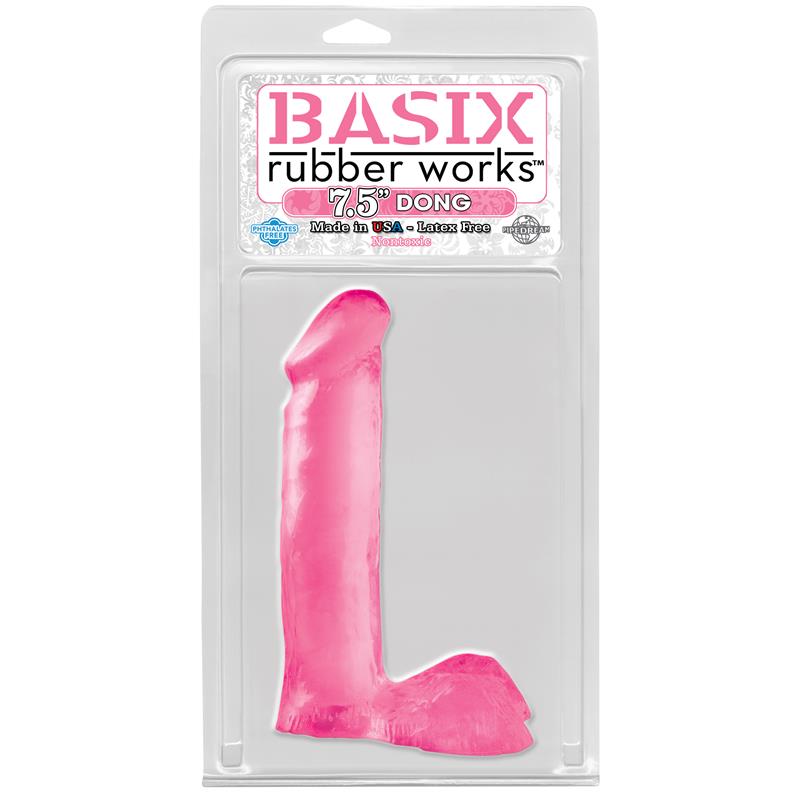 Basix Rubber Works  19,05 cm Dong - Colour Pink