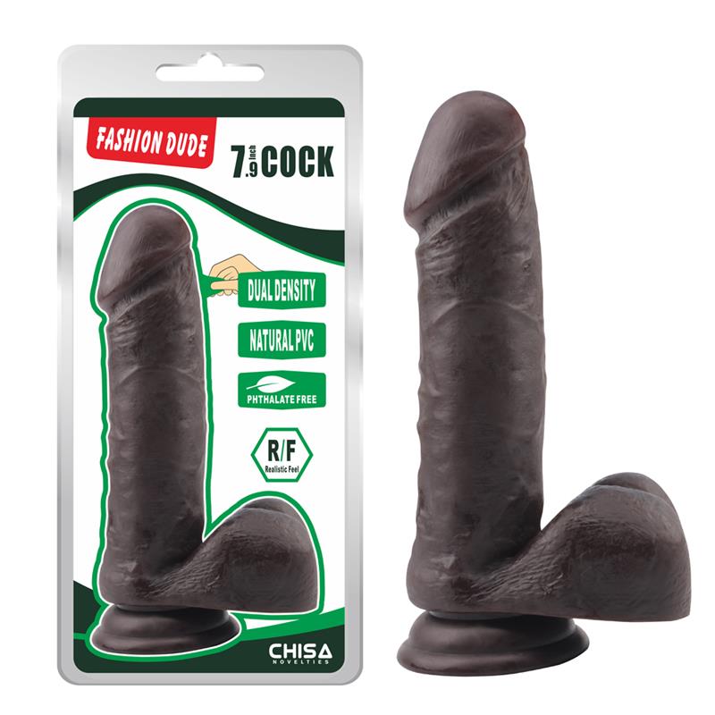 Dildo Dual density Fashion Dude 7.9 Brown