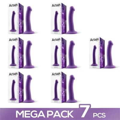 Pack of 7 Bouncy Dildo Liquid Silicone Flexible 6.5-16.5 cm