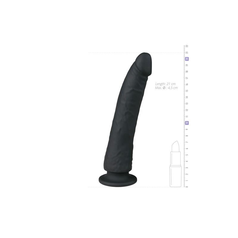 Silicone Dildo Black - 21 cm