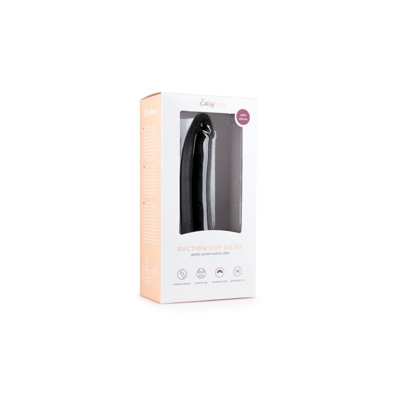 Silicone Dildo Black - 21 cm