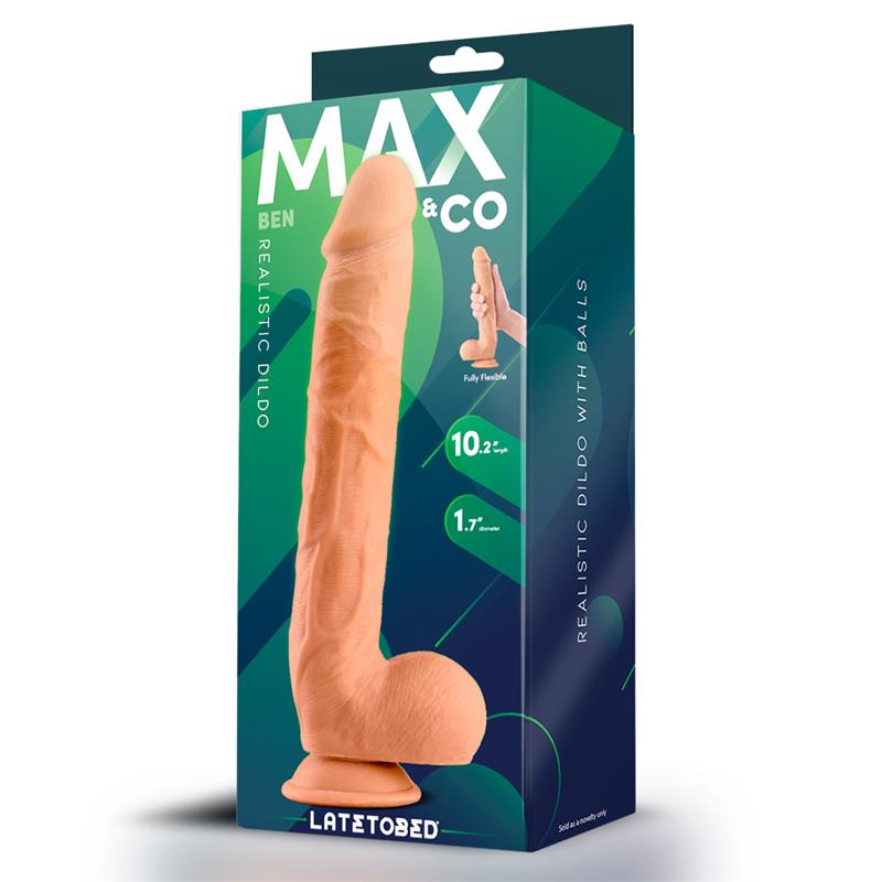 Ben Realistic Dildo with Testicles 10.2 Flesh