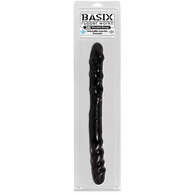 Basix Rubber Works 40,6 cm Double Dong ? Colour Black