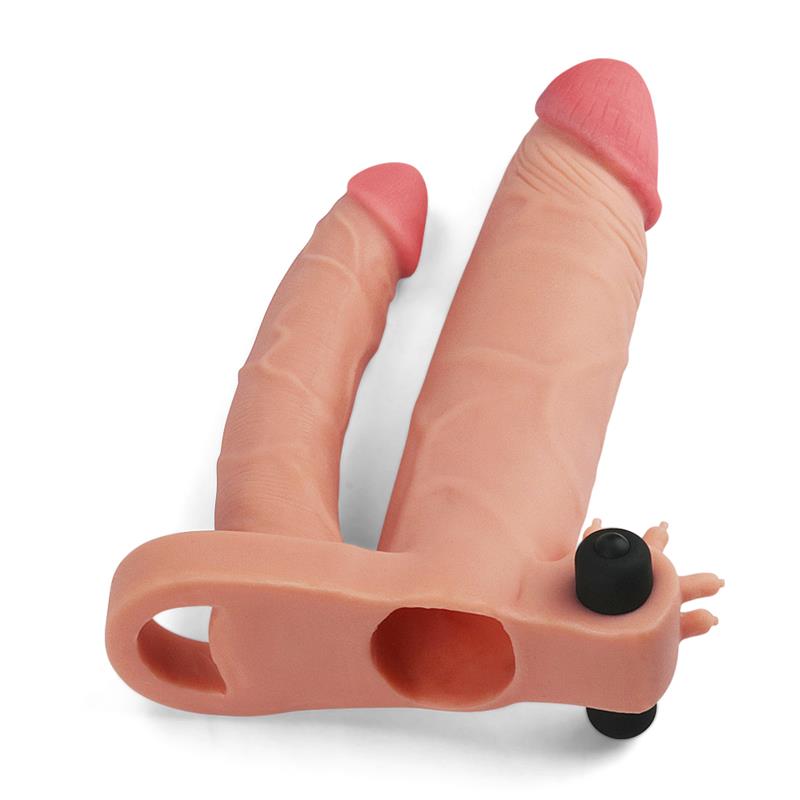 Vibrating Double Penis Sleeve with Vibration +1