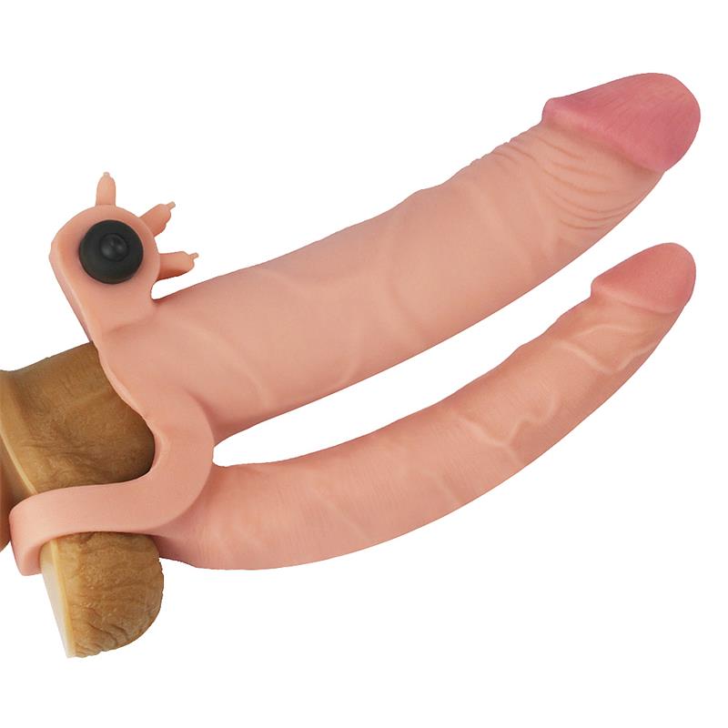 Vibrating Double Penis Sleeve with Vibration +1