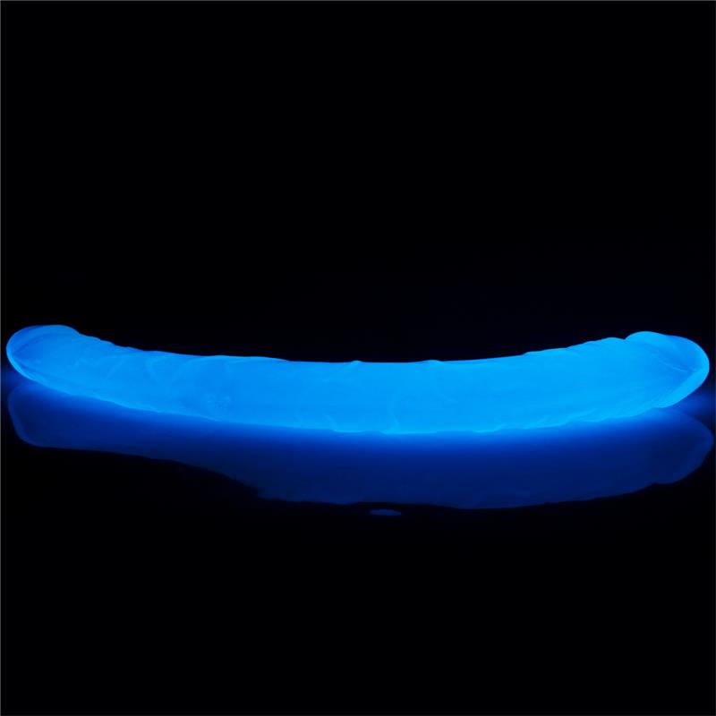 Double Dildo Lumino 14.5 Blue Light