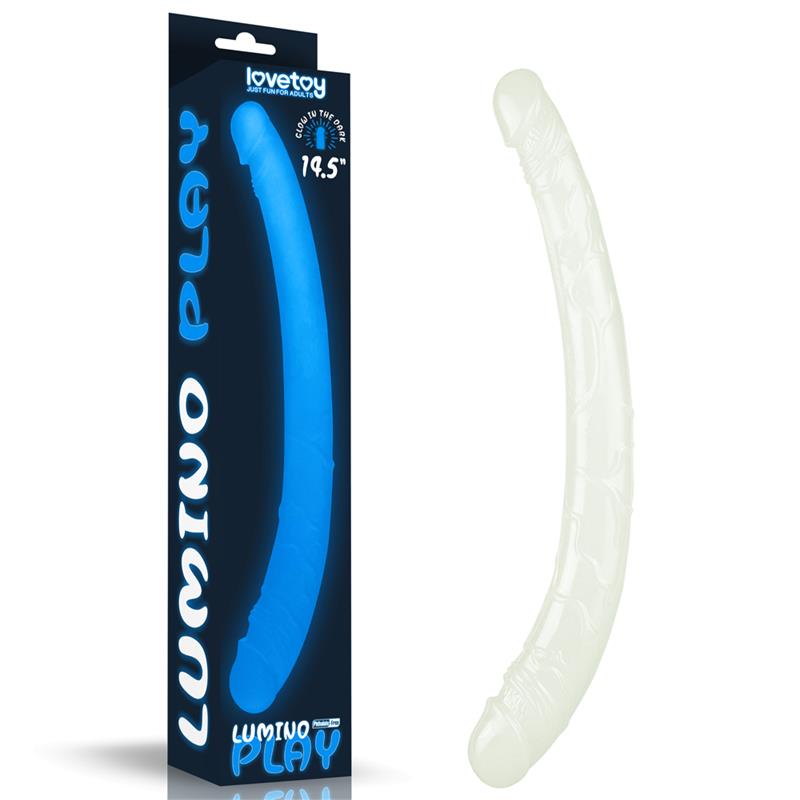 Double Dildo Lumino 14.5 Blue Light