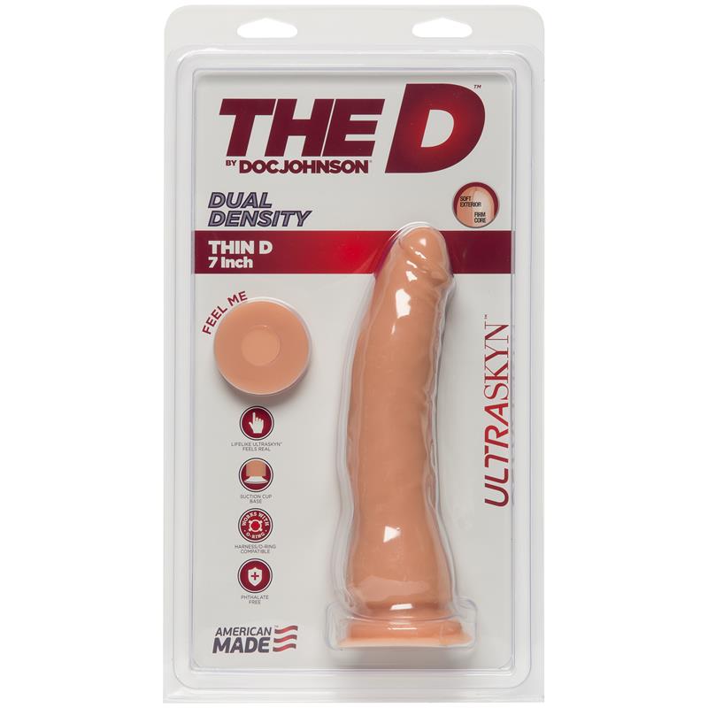 Dual Density Dildo Thin D 7 Ultraskyn Vanilla