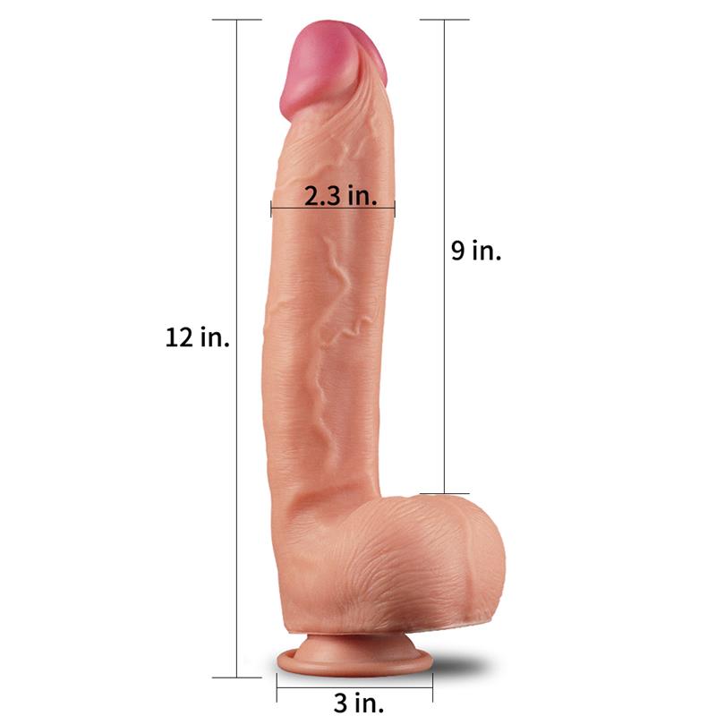 Dildo Nature 12 Dual Layer Flesh