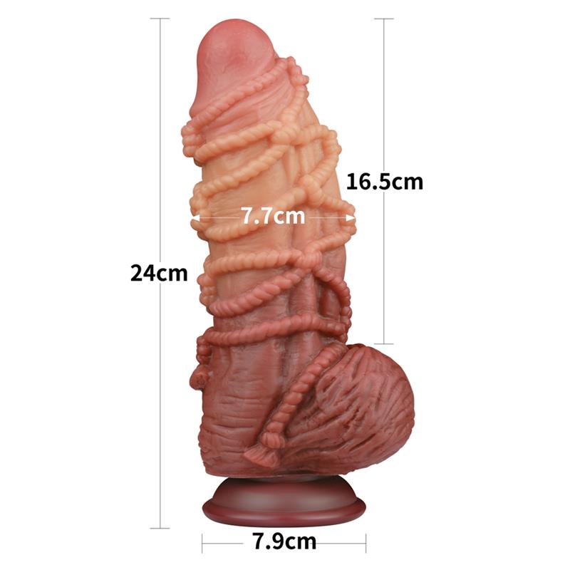 Dildo Dual Layer King Size Nature 9.5