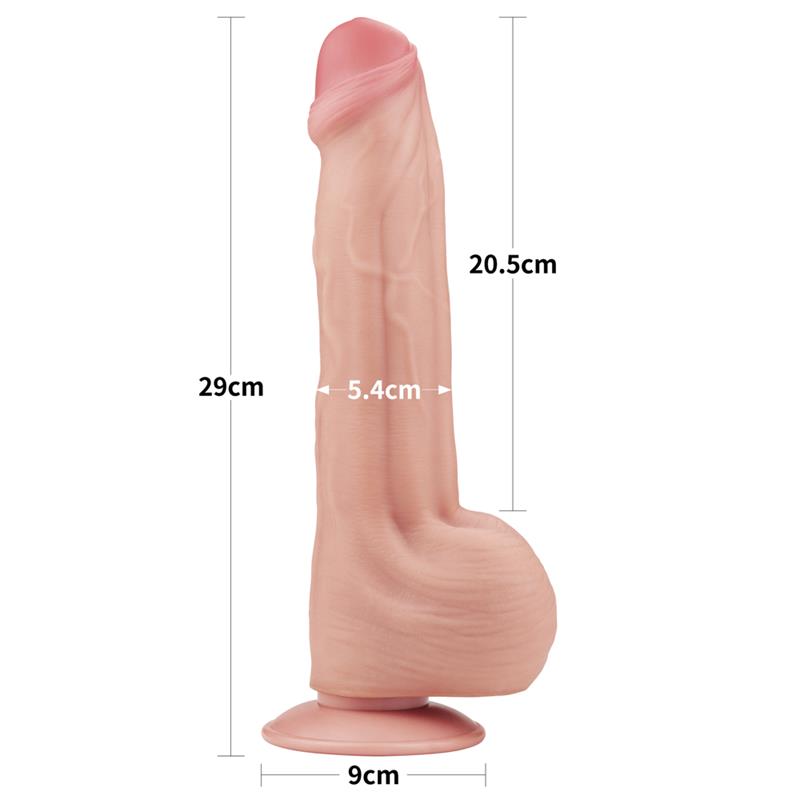 Dildo Dual Layer Sliding Skin 11.5