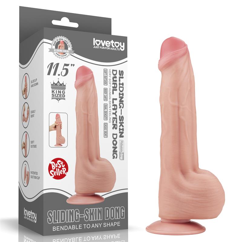 Dildo Dual Layer Sliding Skin 11.5