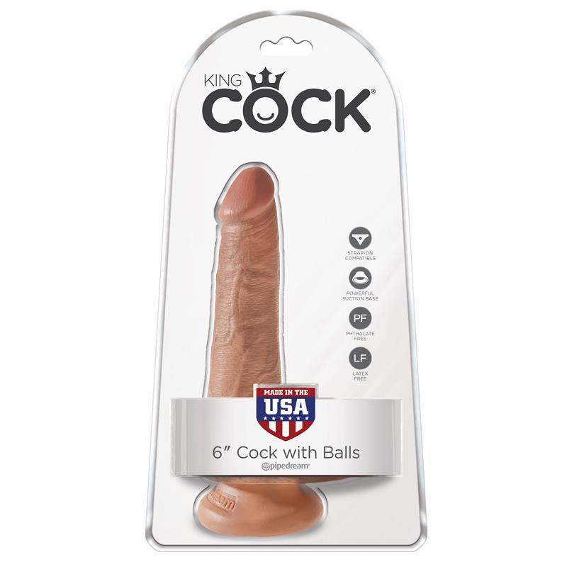 King Cock Cock with Balls 6 - Tan