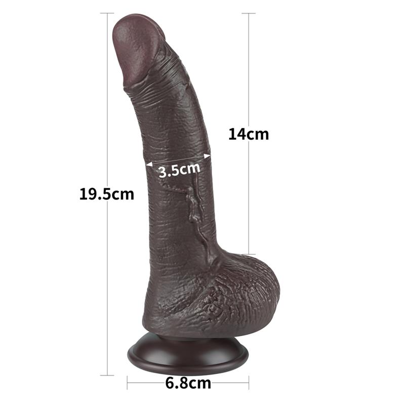 Sliding Skin Dual Layer Dildo 7.5