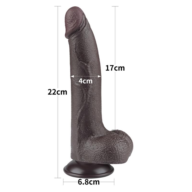 Sliding Skin Dual Layer Dildo 8.5