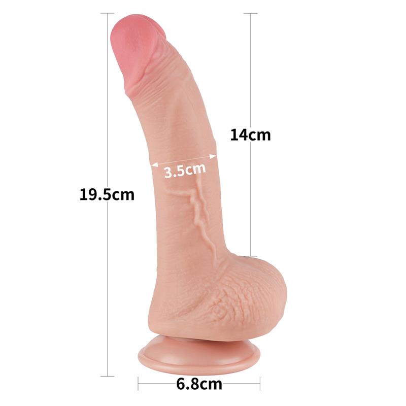 Sliding Skin Dual Layer Dildo 7.5