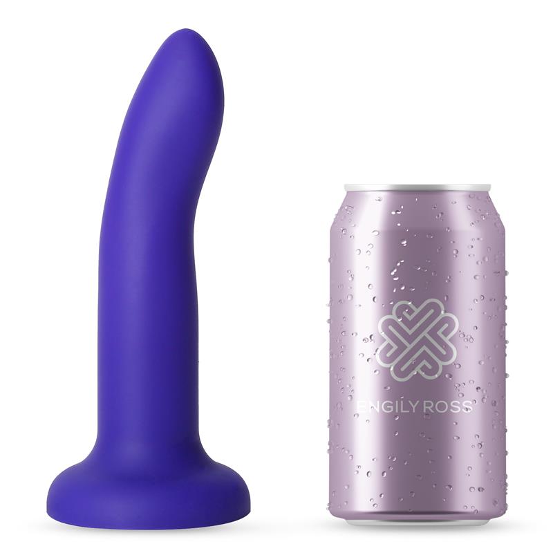 Vibrating Color-Changing Dildo Blue to Purple Size M 17 cm