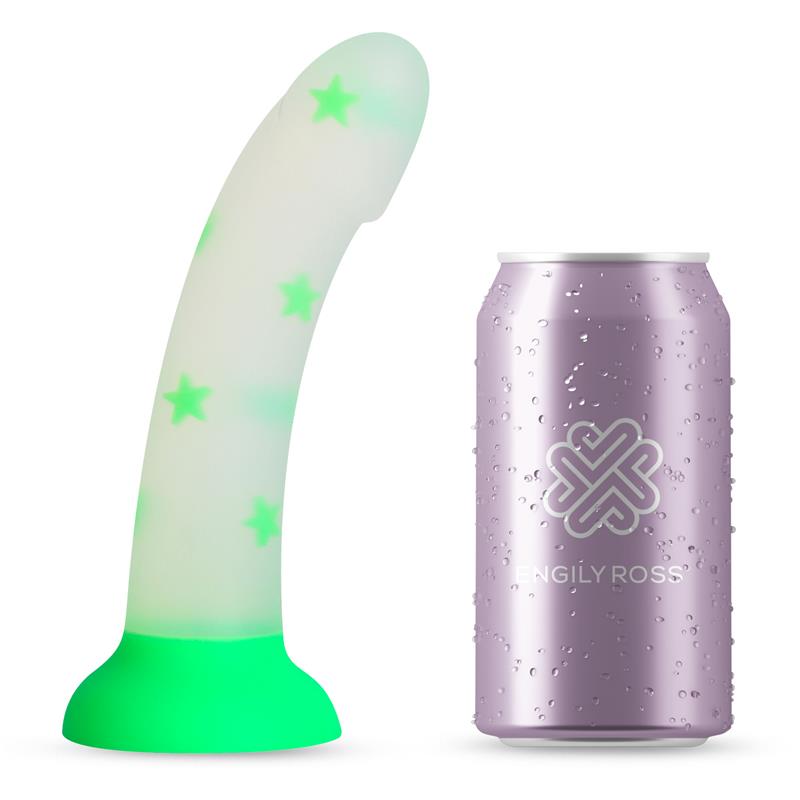 Glow-in-the-Dark Dildo Confetti Star 17 cm