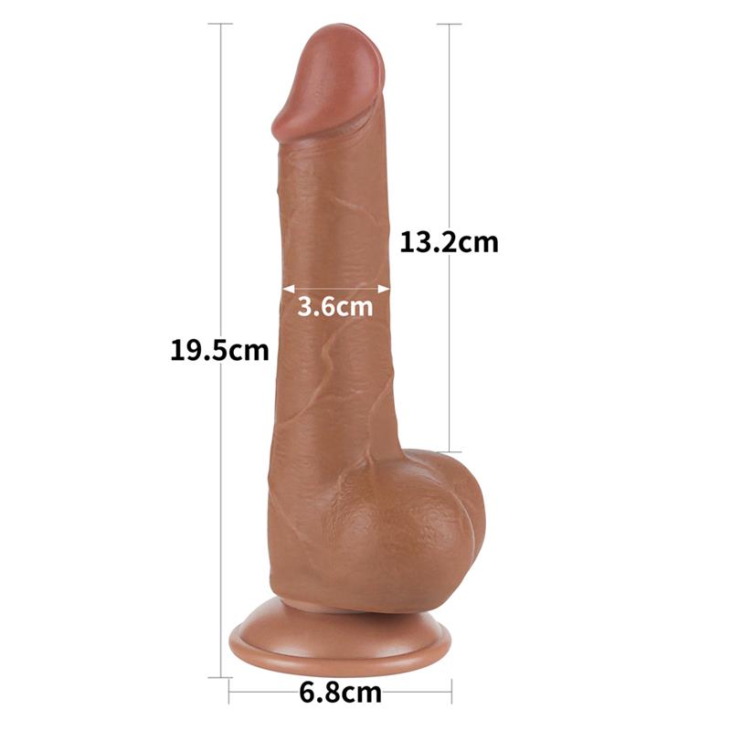 Dildo Sliding Skin 7.5 Brown